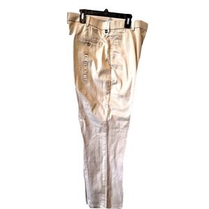 Dockers Pants Men's Medium 34W X 30L Slacks Straight Fit Flat Front Tan Pockets